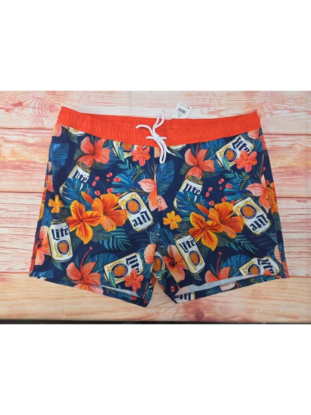 Miller Lite Hawaiian Floral Swim Shorts XXL